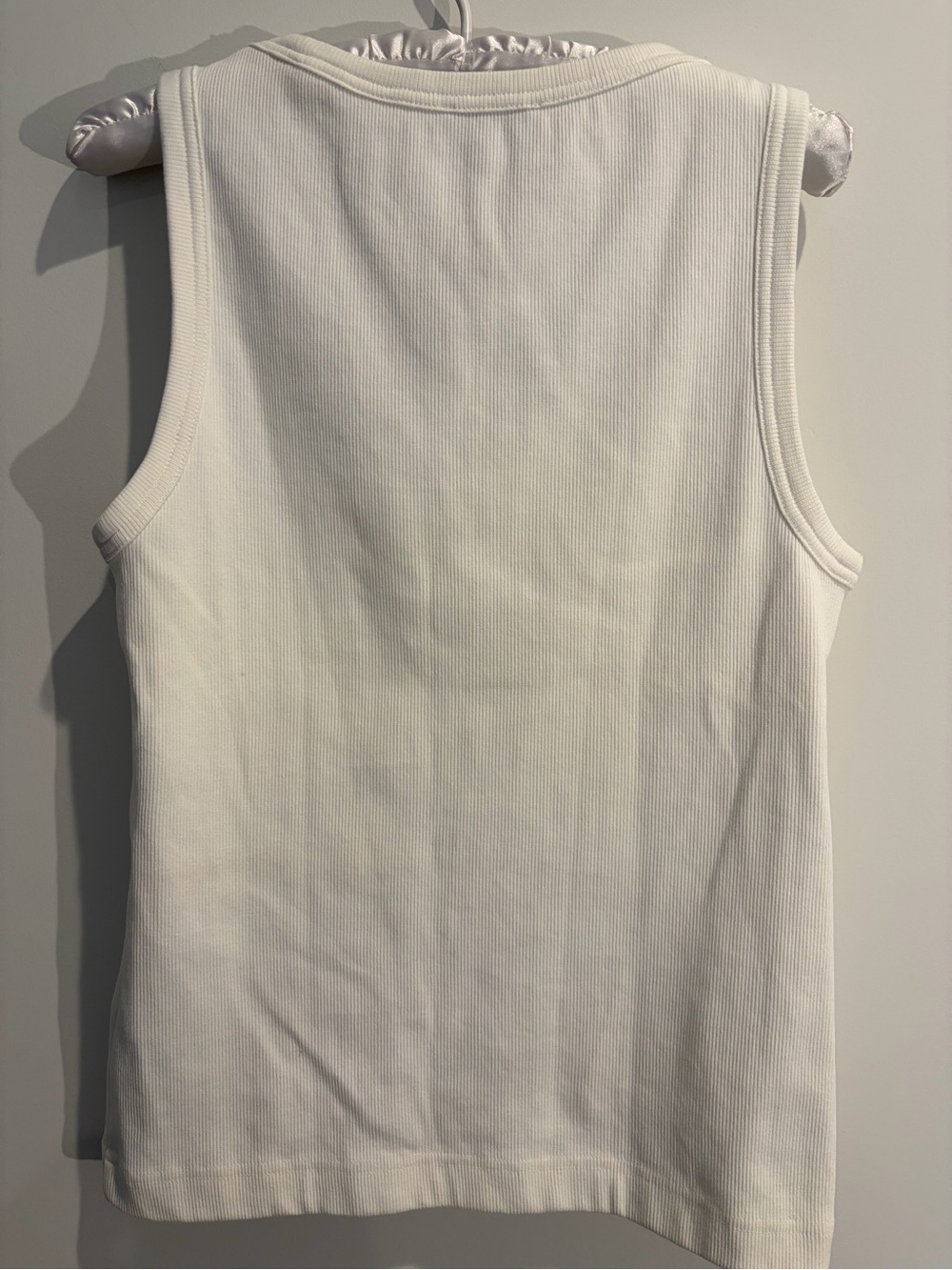 COS Cream Ribbed Scoop Neck Tank - Picture 2 of 3